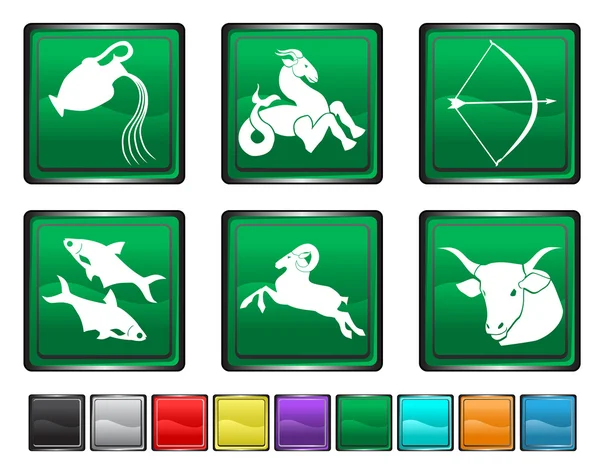 Astrology Sign,each color icon is set on a different layer — Stock Vector