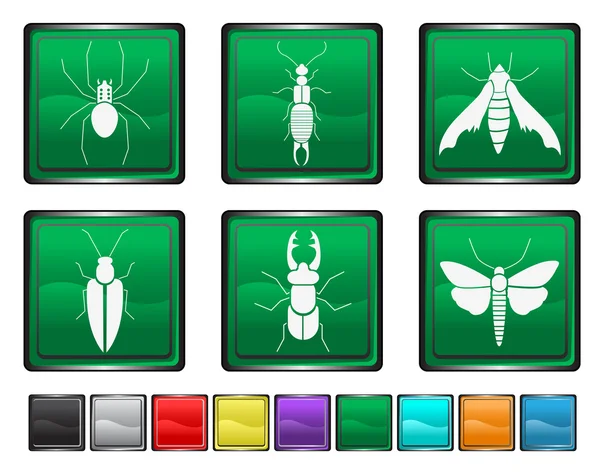 Bugs icons — Stock Vector