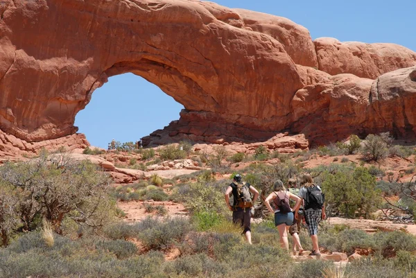 Hiking at Arches — Stock Photo, Image