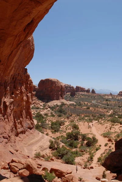 View From Double Arch at Arches — Stock Photo, Image