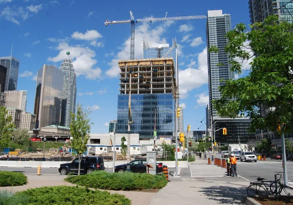 Construção do edifício High Rise em Toronto — Fotografia de Stock