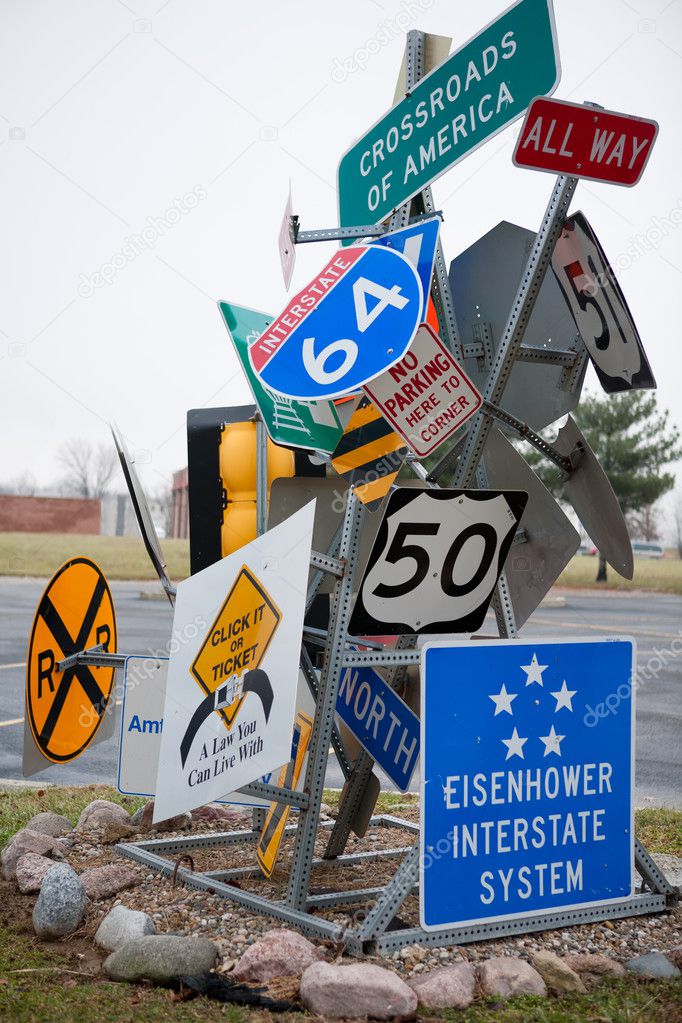 Road sign cluster