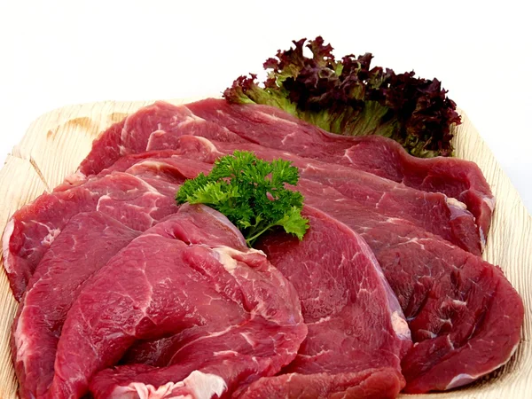 Carne crua para fritar ou como bife — Fotografia de Stock