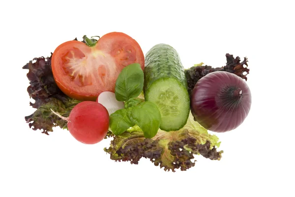 Rresh verduras sobre el fondo blanco —  Fotos de Stock