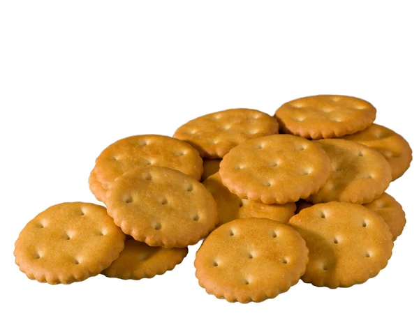 stock image Stack of crackers isolated on white background