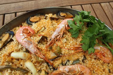 Paella de arroz clipart