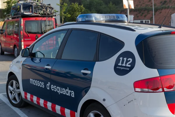 A Catalonia regionális rendőrségi autó — Stock Fotó
