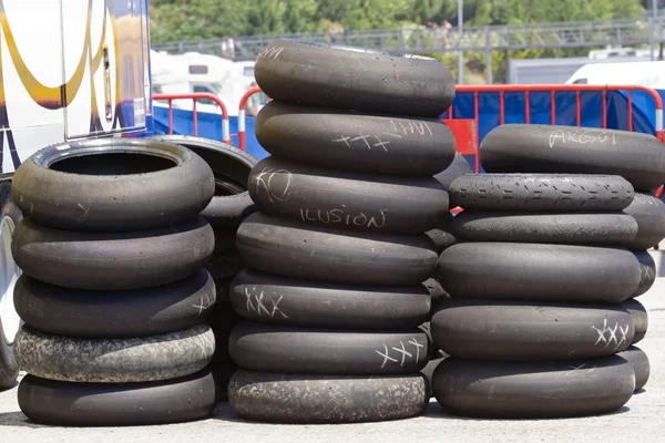 Motorcycle Tyres — 图库照片