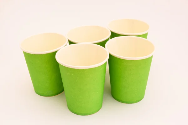 杯绿色塑料 — 图库照片