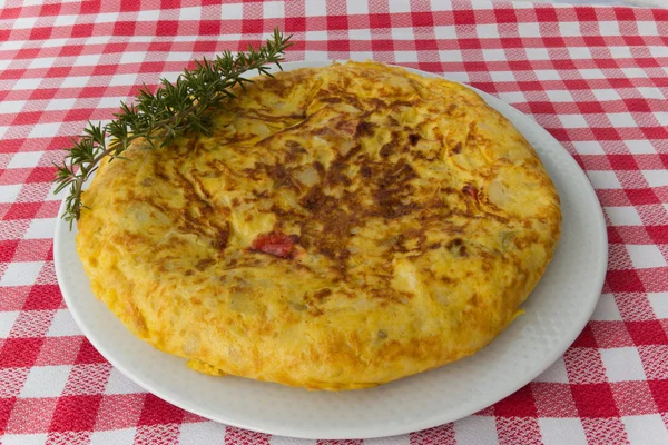 Omlet ziemniaków i cebuli — Zdjęcie stockowe