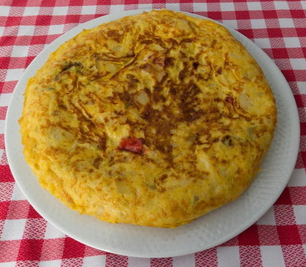 Brambor a cibule omeleta — Stock fotografie
