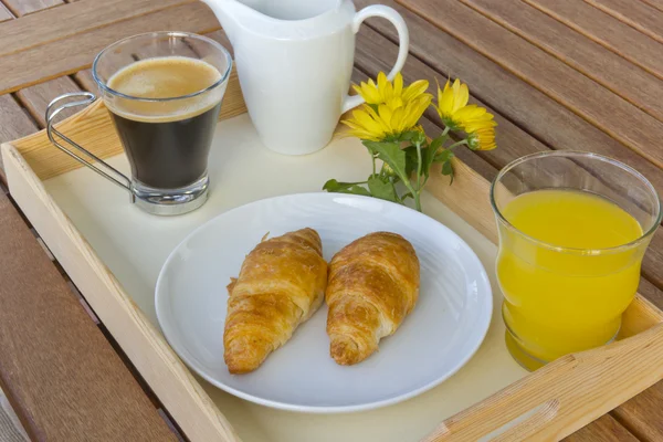 Bandeja de pequeno almoço — Fotografia de Stock