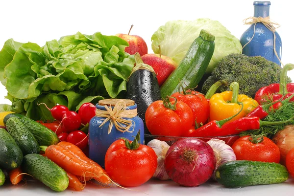 Složení se syrovou zeleninou — Stock fotografie