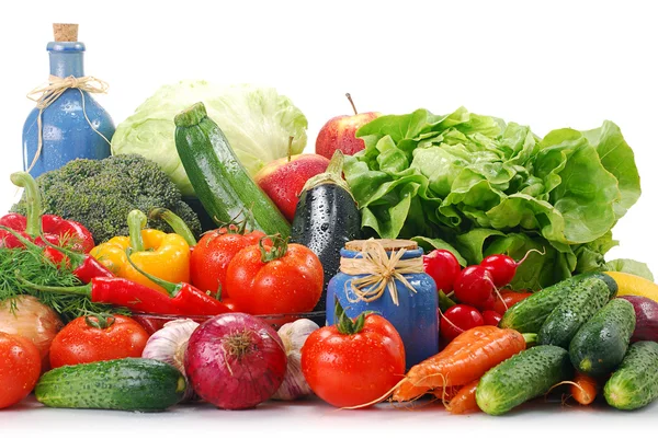 Samenstelling met rauwe groenten — Stockfoto
