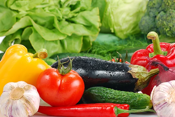 Skład z surowych warzyw — Zdjęcie stockowe