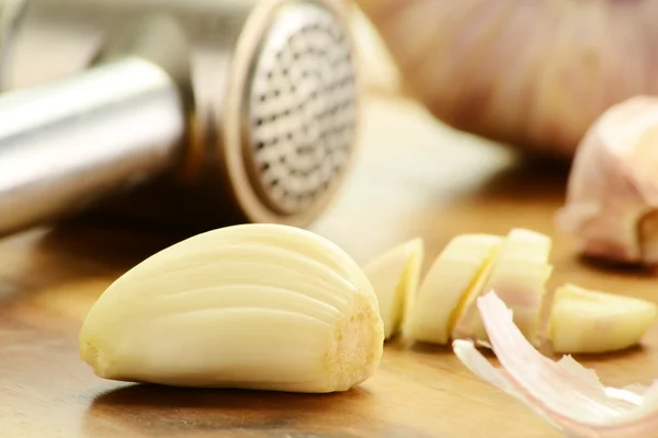 stock image Composition with fresh garlic