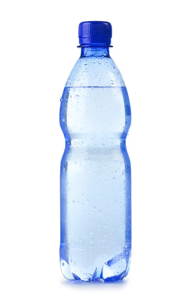Polycarbonate plastic bottle of mineral water isolated on white — Stock Photo, Image