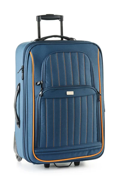 Bagage bestående av stora resväskor isolerade på vitt — Stockfoto