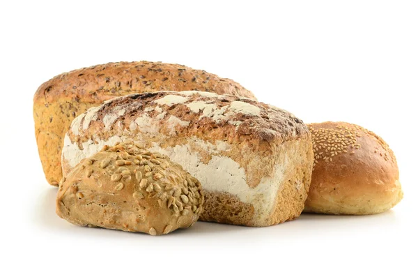 Composizione con pane e panini — Foto Stock