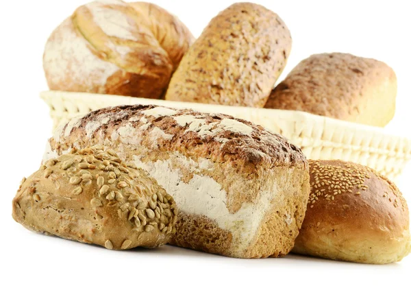 Kompozycja z chleba i bułki — Zdjęcie stockowe