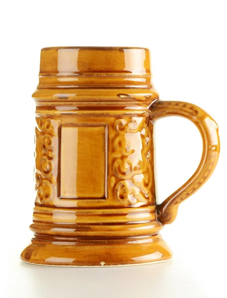 Traditional beer mug isolated on white background — Stock Photo, Image