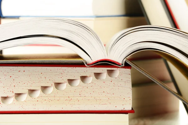 stock image Composition with stack of books on the table