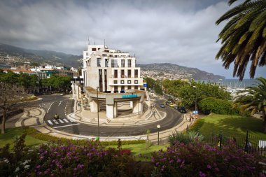 Funchal, madeira portigal panoramik görünüm