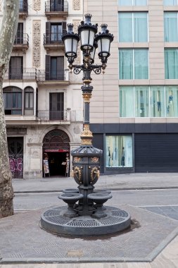 Barcelona Spain Fountain Gutters clipart