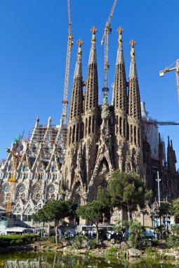 ayrıntı cephe sagrada familia barcelona İspanya