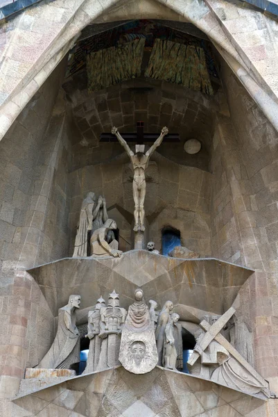 Detalj fasad sagrada familia barcelona Spanien — Stockfoto