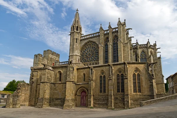 Kathedraal van carcassonne, Frankrijk. Europa. — Stockfoto