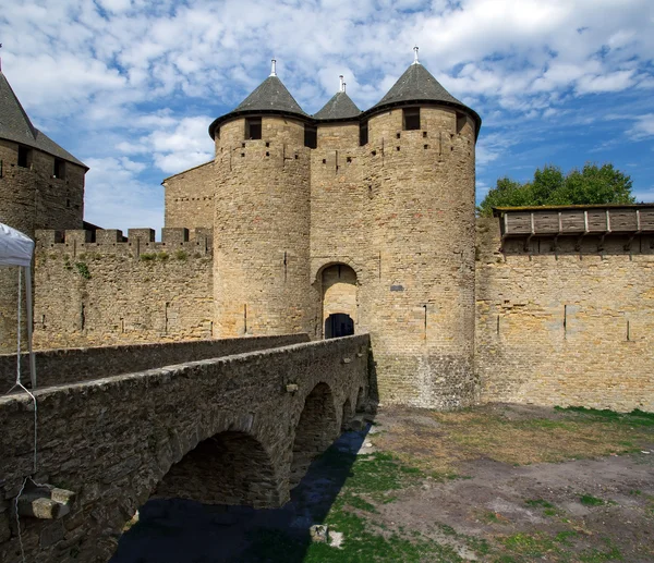 Carcassonne, Franciaország, unesco. Castle — Stock Fotó
