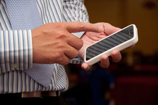 iş adamı dokunmatik telefon