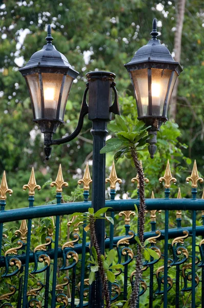 Lampa ljus trädgård — Stockfoto