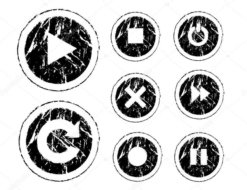 Grunge Buttons ⬇ Vector Image By © Ivagora Vector Stock 5539511