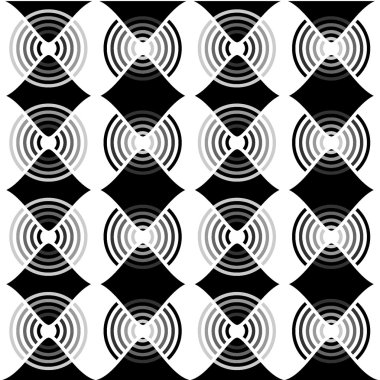 Black and white  hypnosis pattern clipart