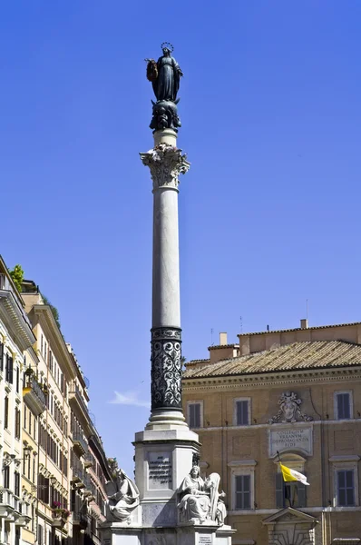 Rome kolom van de Onbevlekte Ontvangenis — Stockfoto