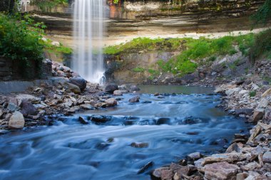 Beautiful Minnehaha Creek Waterfall. clipart