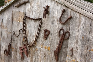 Antique farm tools clipart