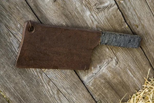 stock image Old rusty meat cleaver