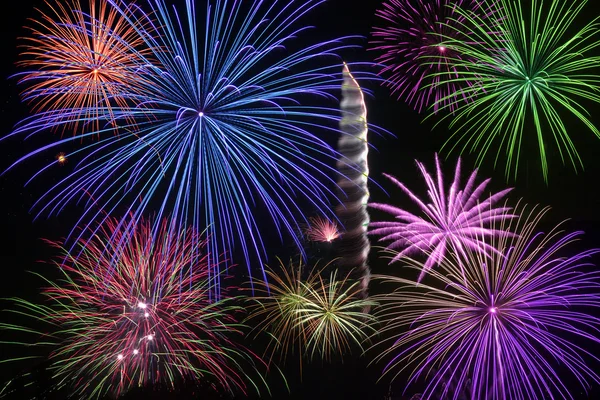 Niesamowity dzień niepodległości fajerwerki — Zdjęcie stockowe