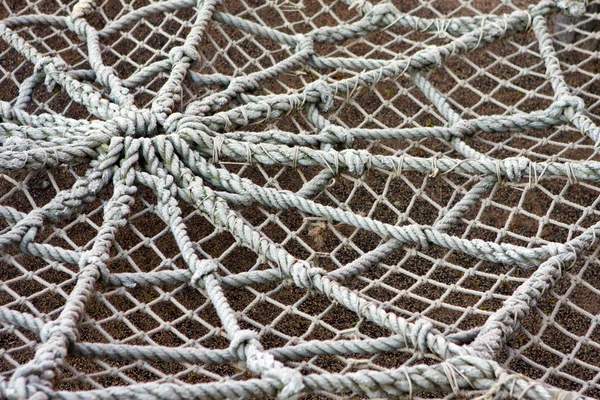 stock image Abstract of a spider web made of rope