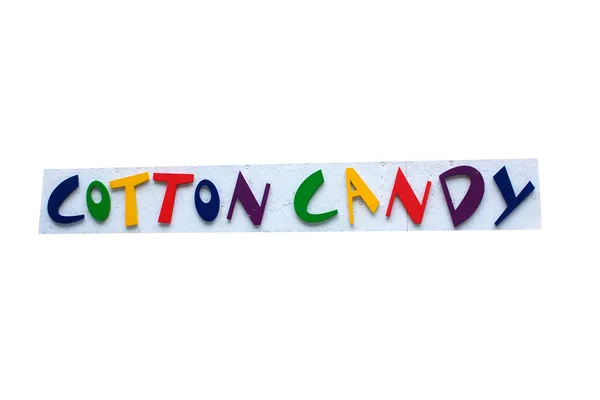Cotton candy znamení — Stock fotografie