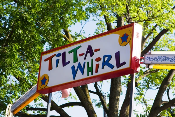 Colorful Tilt a whirl Sign — Stock Photo, Image