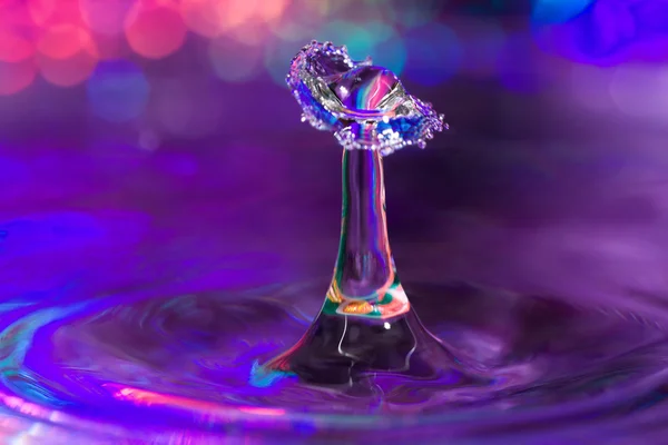 Macro of a Water Drop Collision. — Stock Photo, Image