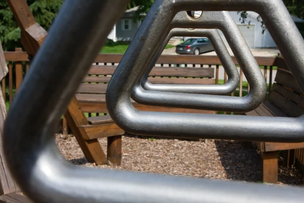 Klimmen ringen in het park — Stockfoto