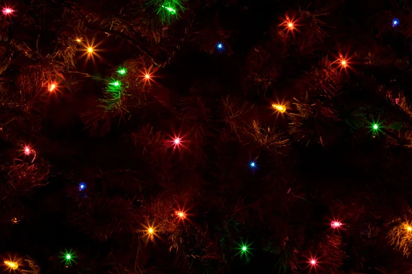 Abstrato de luzes de árvore de Natal — Fotografia de Stock