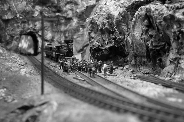 Scène ferroviaire modèle — Photo