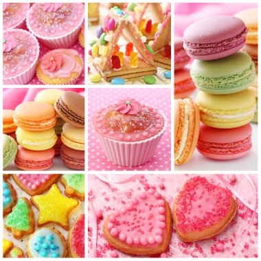 Colorful cakes clipart