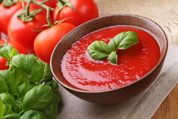 전통적인 토마토 수프 — 스톡 사진